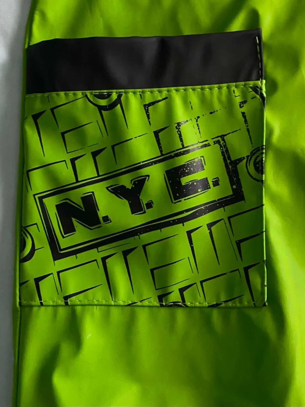 Nickelodeon TMNT Boys Raincoat Hooded Snap Front Green Rain Jacket Size M/L